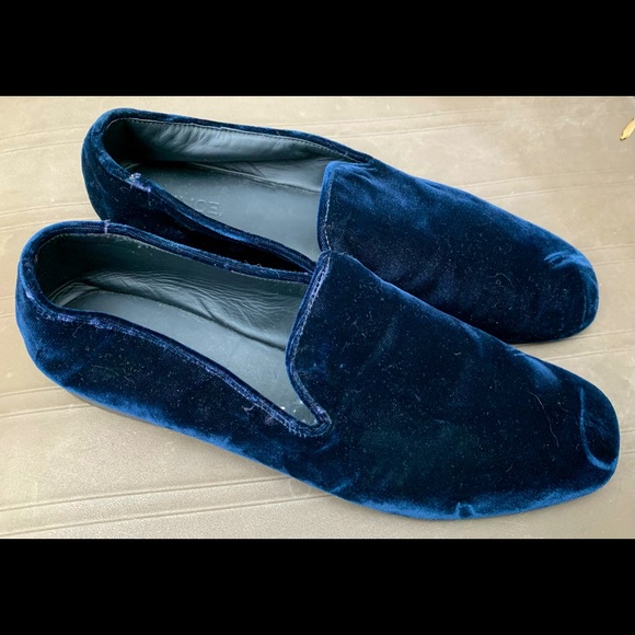Vince Shoes - Vince Blue Velvet Slip Ons